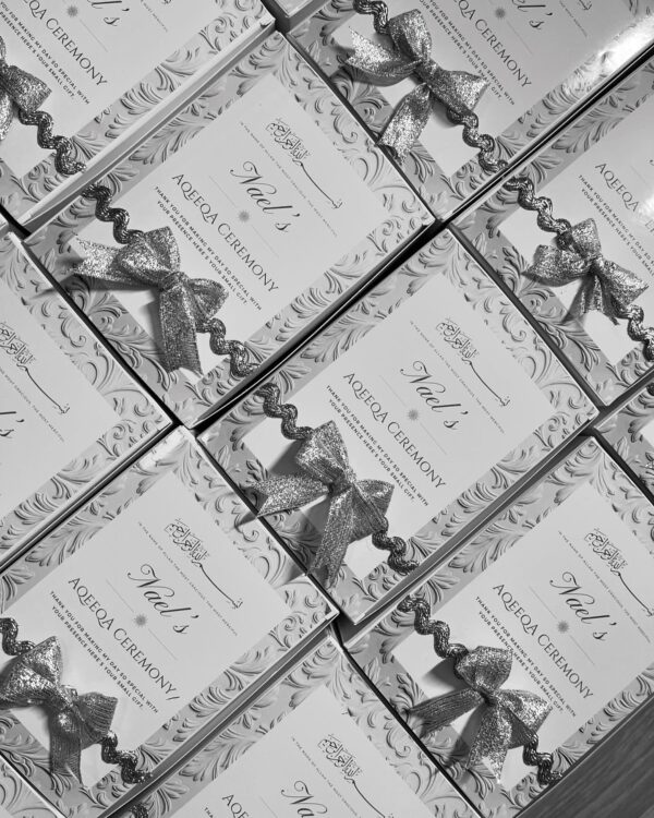 Rectangle Grey - Aqeeqah Ceremony Box