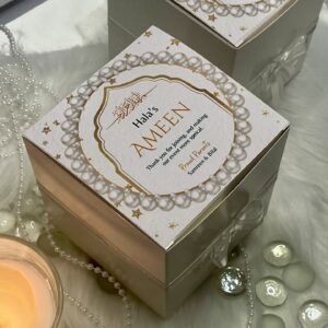 Pearl with Royal Emerald - Ameen Ceremony Box